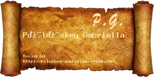 Pölöskey Gabriella névjegykártya
