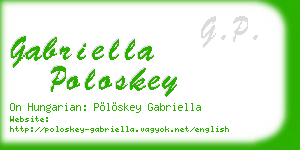 gabriella poloskey business card